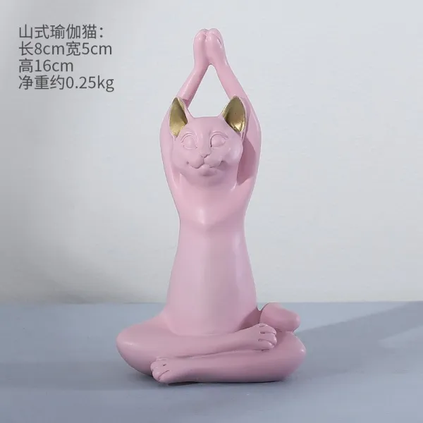 선샤인 그라프 트 신 타액 분비 고양이 북유럽 스타일 인테리어 소품 장식소품, 손 위로 핑크