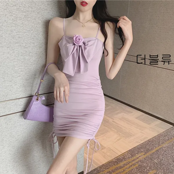 더블류 여성 여름 색시 미니 원피스 홀복w05nining