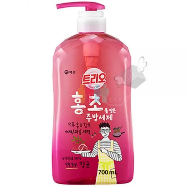 욜로도매 홍초를담은 트리오 항균 주방세제 700ml 식기세정제 일반주방세제 1