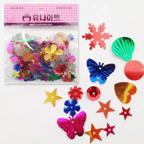 차분_무배_ bua_W38050B 만들기재료 문구용품 사무용품 공예 공작완구 복덩이_(묶음상품)스팡클(나비/약23mm/유니아트)x122개[W38050B], 본상품선택, 수량본상품선택