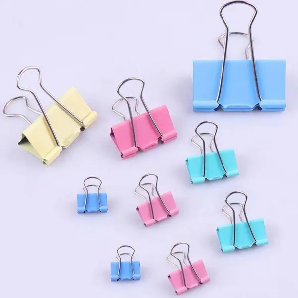 더블클립 채색 1색 작은 집게 서류철 크기 시험지책 집다 제비 꼬리 핀 호철 문빌더 사무실 4978259995, 25mm41mm48_24.