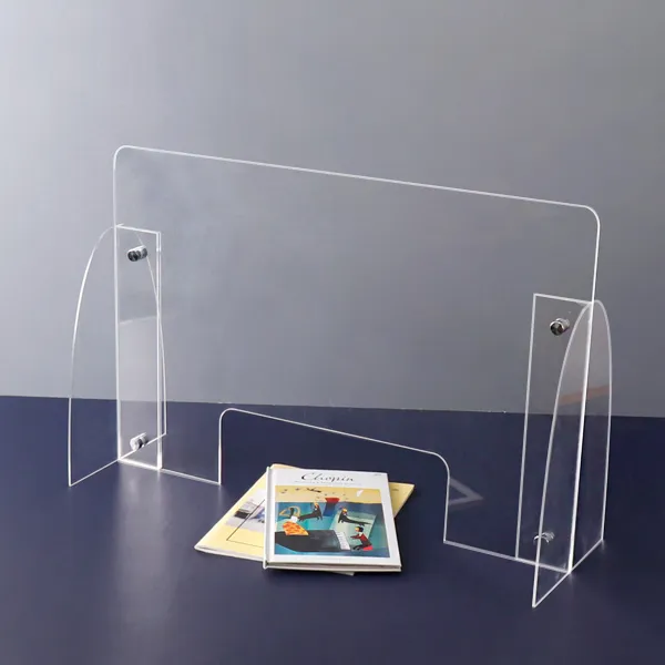 아크릴 가림막 투명 책상 칸막이 이동식 볼트형 민원실 90x60cm 3t _볼트_창구형