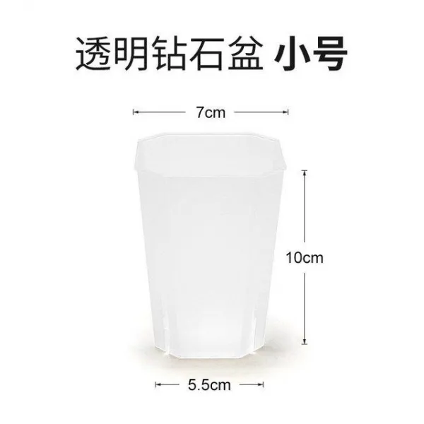 펜지꽃과 옆으로 벌리다 공 팔각 네모난 대야 다육 화분 레진 내노화 모종을 기르다 만상 투명 4772631435, 투명 -20 개