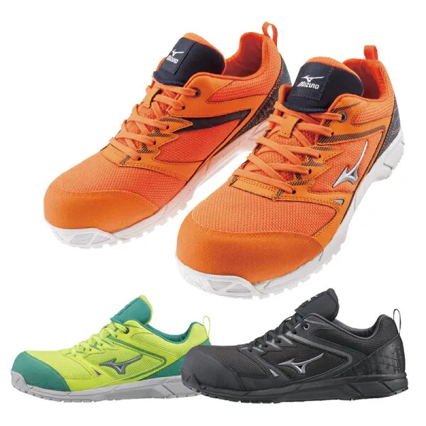 미진 Mizuno F1ga 1803 통 밀 무늬 Vs 24.5 ~ 28.0 Cm 블랙 옐 로 우 주 황 안전 화 운동화 낮 게 자 르 고 신발끈 Jsaa 규격 A 종 경 량 남성 안전 화 1개