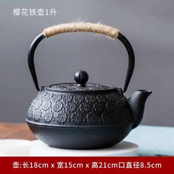cpmteaset 키친웨어 주방인테리어 차 주전자 34147562, 벚꽃 쇠 주전자 12올라