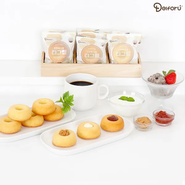 델포유 오븐에 구운 티그링 버터 도넛 20+4개 더 24개입/개별포장 04. 오븐에 구운 십센치 파운드 블루베리 20＋4개