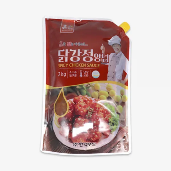 닭소스 한맥 혼담은 주니오피식품 순살치킨 닭강정 양념 소스 2kg, 주니오피식품1_erw