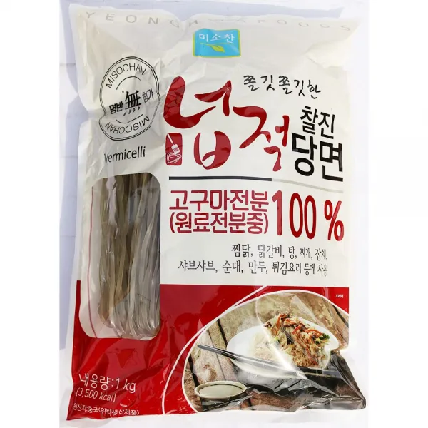 나누다몰 업소용 식당 식자재 넙적당면 미소찬 1kg 975, 1