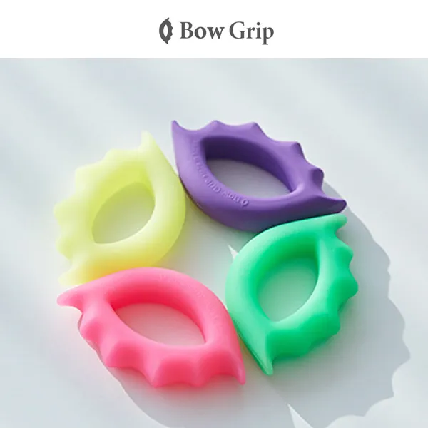 Bow Grip 실리콘악력기 실리콘지압기 보우그립, 2단걔(엘로우)