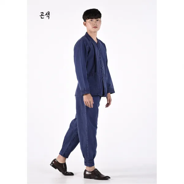 누리예 남자 20수 적삼 바지 봄 가을 정국 생활 개량한복 절복 법복 수련복 추석선물 해들누리 생활한복(개량한복)