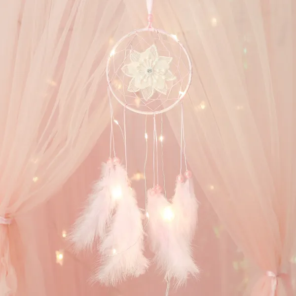 후우링 풍경 풍령 소녀마음 꿈을 향해 달려들다 망을 썼다 재료 DI Y 숲 장식 모빌 실내 걸이 4172901238, 꽃 모양 걸이를선물 갈고리 _등대