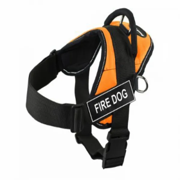 Dean Tyler Fun Fire Dog Small Orange Harness with Reflective Trim 딘 타일러 재미있는 소방관 반사적 인 트림이있는 작은 오렌, null세트