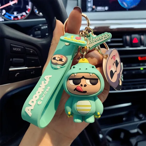 퍼터키퍼 쥐뿔도 없는 놈팡이 여성 큐트 INS 인싸템 책가방 모빌 작은 원숭이 피규어 커플 자동차열쇠, 정판 방귀 성· 다이노스 성