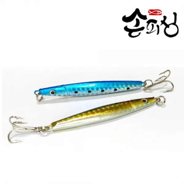 손피싱 라이트 메탈지그 소형/크롬 삼치 농어 광어 배스 지깅 바늘 루어 낚시 채비, 17g, 실버