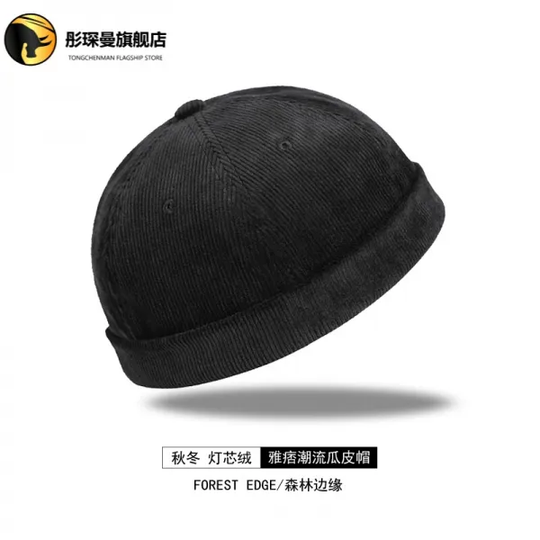 아녀자 모자 남자 한판 원정 복고 힙합 건달 하바라기 지주 모자 무처모 개성 검은색 블랙