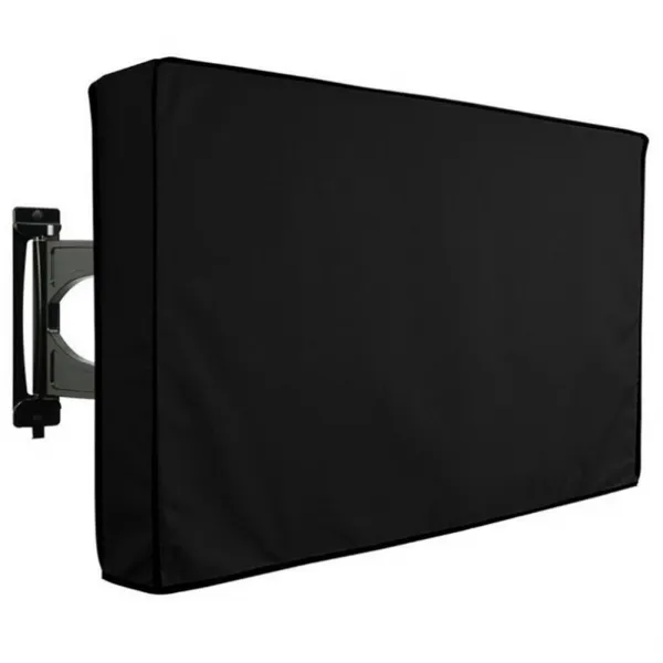 Deoxygene 바닥 커버가있는 22-24 인치 야외 TV 커버 비바람에 견디는 방진 보호 LCD LED 플라즈마 텔레비전, 검은 색