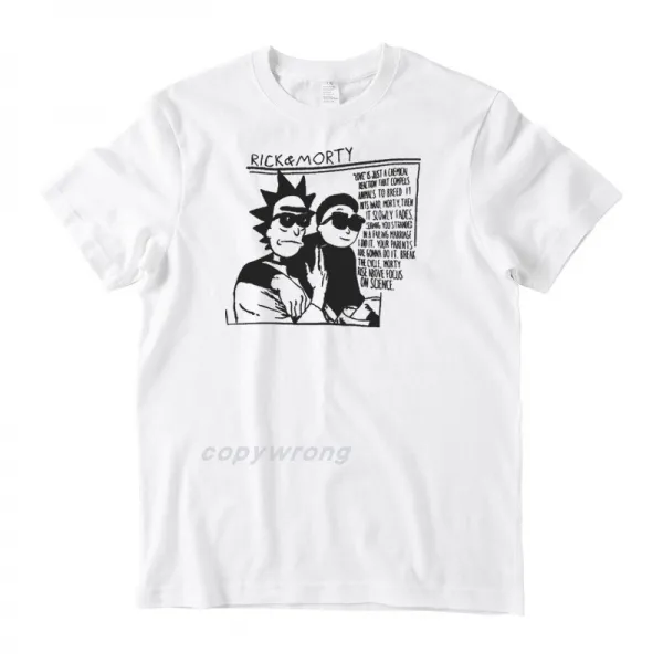 RICKMORTY 릭 모티 커플 반팔 SONIC YOUTH COTTONT SHIRT