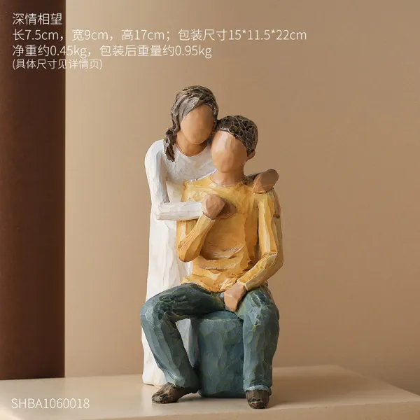 어플로즈캐스팅. 북유럽 소품 디어 캐릭터 아트 데스크 장식 어버이날 생일선물, 깊은 정 내다보다