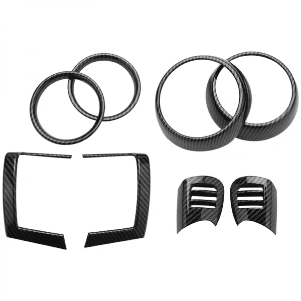 적용하다용BMW 용MINI CooperF55 F56 F57 탄소 섬유 인테리어 몰딩 자동 공기 배출구 트림 스티커 용 8개 대시 에어 벤트 커버