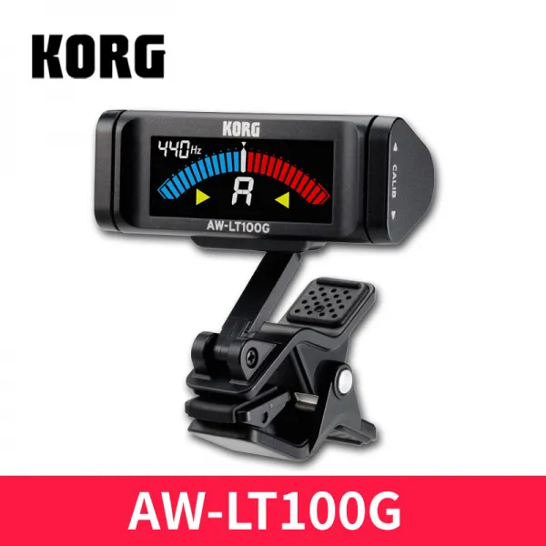 트롬본 KORG AW-LT100기타 베이스 롱사이즈 스몰사이즈 나무관 바이올린 조율 음기 튜너, T02-AW-LT100G(기타 조율 시계)