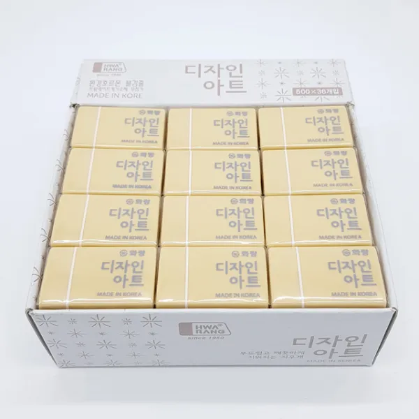 화랑고무 디자인아트 500 지우개 1갑 36개입, 단품
