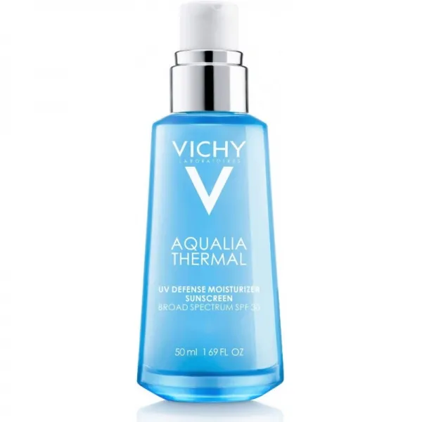 |썬크림| SPF 30을 함유 한 Vichy Aqualia Thermal UV Defense Face Moisturizer 48 시간 동적 수화를위