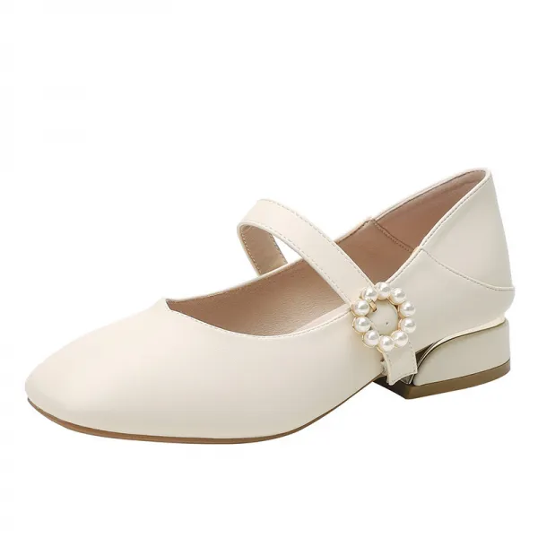 매리진 신발 할머니 신발 신상 네모난 저녁 신발 부드럽다 바람 낮다 굽 굵다 굽 선녀 신발