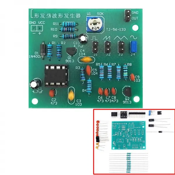 DIY Kits NE555 Multi channel Waveform Generator Suite 사인 삼각형 사각파 전자 교육 키트, 없음
