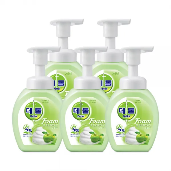 데톨 핸드워시 포밍 애플 본품 250ml 5개