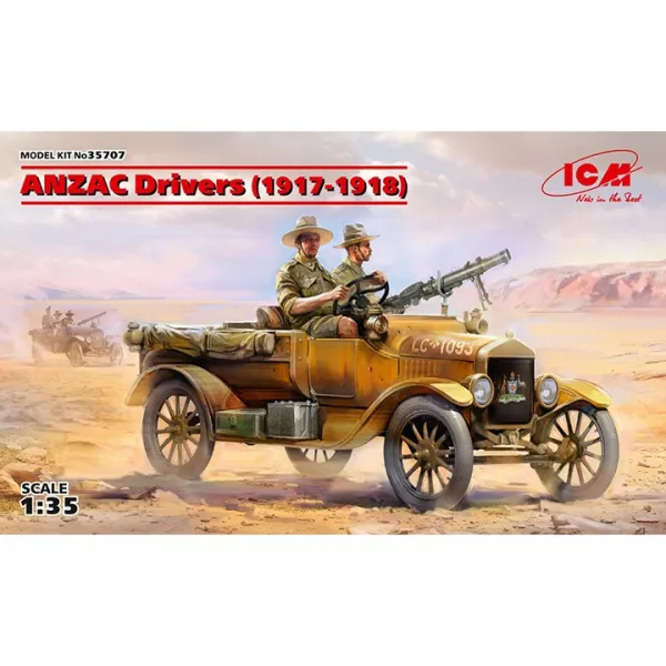 BICM35707 1대35 안작 운전병 1917-1918 인형 2개 포함 - 차량 미포함, 단품