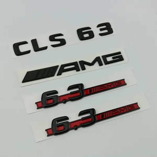 엄선마켓 탈것스티커 벤츠 C63E63CLS63SL63 뒤 꼬리 차량표지 63AMG 베니어판측표 블랙