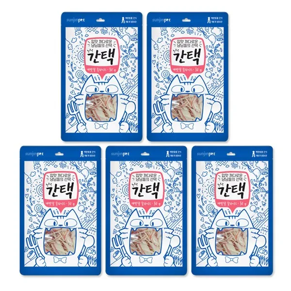 간택 게맛살슬라이스30g 고양이간식, 5개