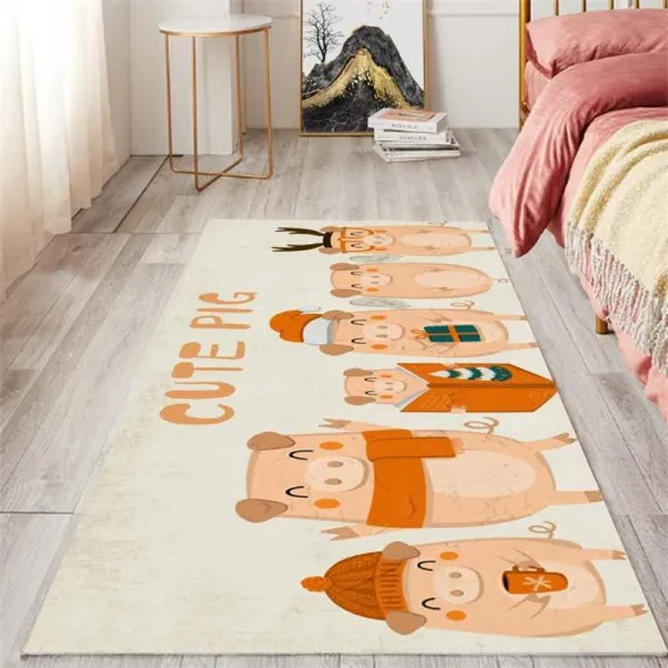 노르딕 심플 현대 공주 침실 깔리다 큐트 바닥매트 거실 소녀 홈실 침대 모포 80x160cm