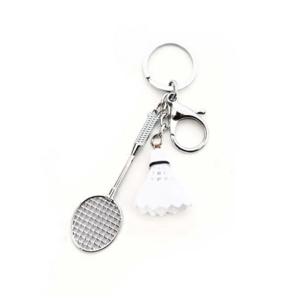  바보사랑 실버 배드민턴 키홀더