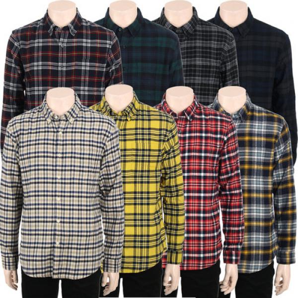  폴햄 19 겨울 남성 코튼 플란넬 체크 긴팔셔츠 Phz4wc1012 갤러리아 