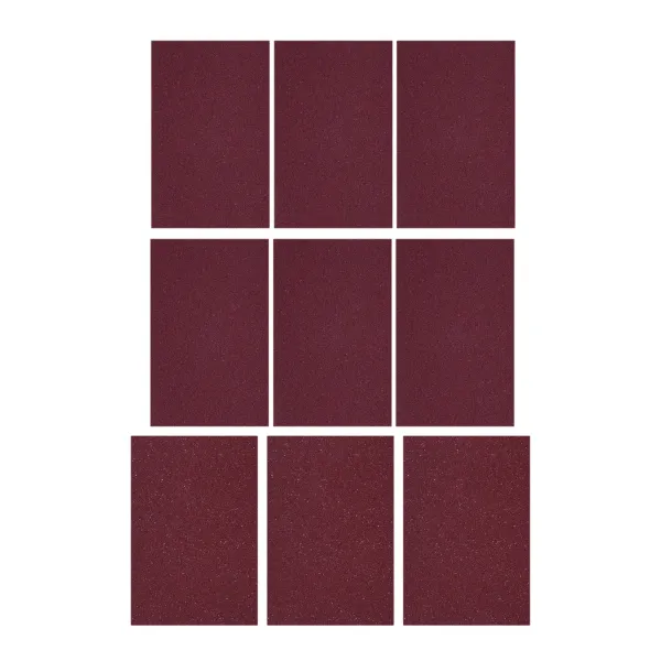 ammoon 9 시트 연마 황소 뼈 너트와 안장 가구 취미 및 홈 개선을위한 종이 키트 포함하여 3PCS 320 그릿 사포 + 6PCS 240 샌드페이퍼 기타 제작자 도구, Wine red