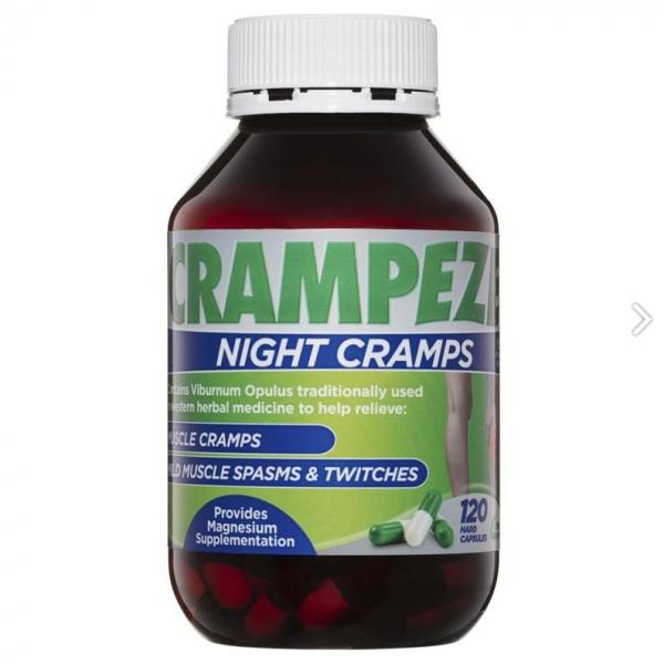 Crampeze Night Cramps 수면중 경련 근육경직완화.혈액순환 에너지 웰빙지원 120캡슐, 1개