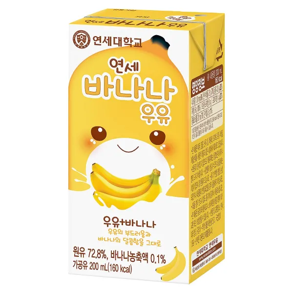 연세 바나나 우유 200ml X 72입 72개