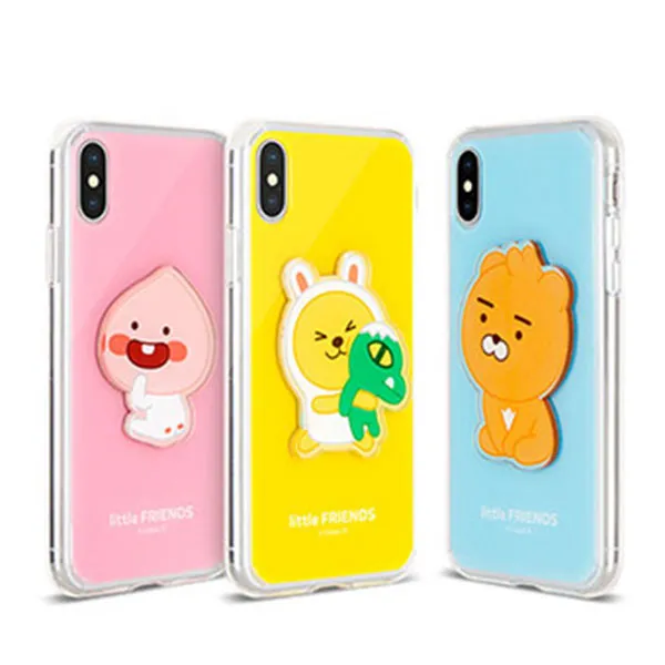 갤럭시노트9 카카오 리틀 프렌즈 크리스탈 케이스 SM-N960 라이언, 단일 색상