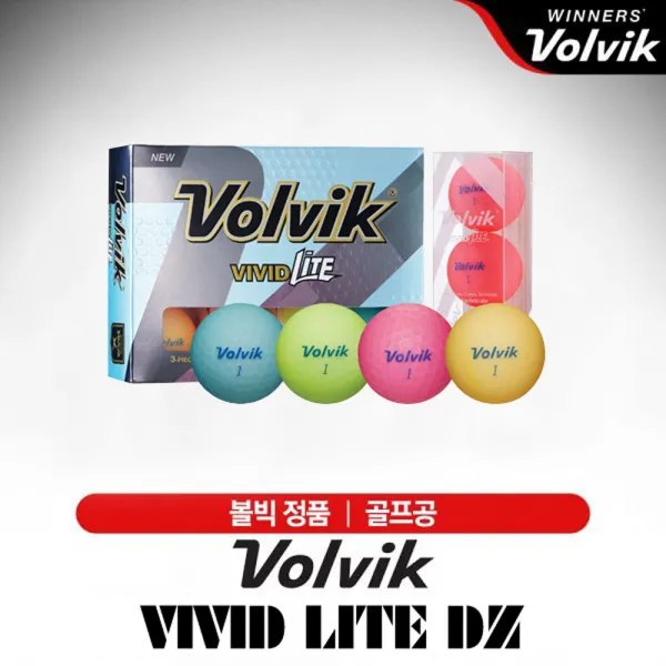 볼빅 정품.볼빅 Vivid Lite 더즌 12알 3피스 골프공 컬러혼합 골프볼 원더원 