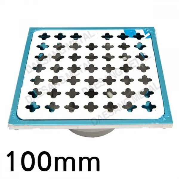 190gomall_aau_2579819 대상금속 배수 트랩 바닥 유가 육가 100mm 5개 배수바닥유가 배수구커버 화장실보수 배수구캡 하수역류캡 단일상품