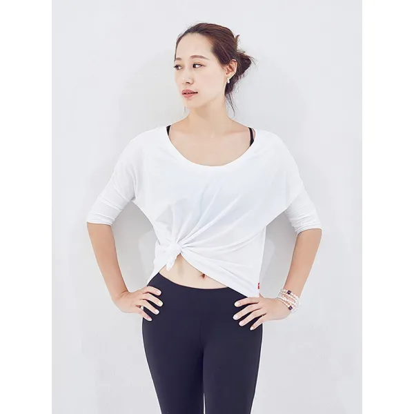 에스와이컴퍼니 끈나시티셔츠 TOYOGI 여성 요가복 발리 봄 여름 신품 요가 런닝 캐쥬얼 운동 티셔츠 피어갓셔츠 끈나시