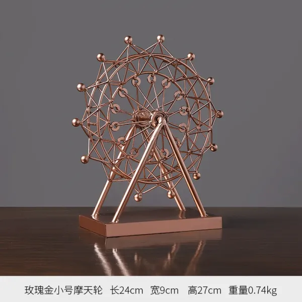 아메카지스타일 독창적 하늘을 찌를 듯함 바퀴 술장 장식품 실내 가케이스 거실 밀크 티 숍 복장가게 로즈 골드가 작다 번 하늘을 찌를 듯