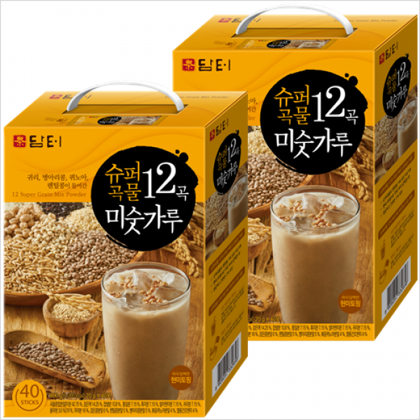 담터 슈퍼곡물 12곡 미숫가루 40Tx2개, 20g, 80개