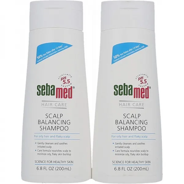 세바 메드 안티 비듬 샴푸-두피 밸런싱 헤어 케어 지성 비듬 경향성 두피 (200mL) 2 팩, 1