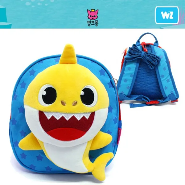 핑크퐁 아기상어 인형 남아 아기 미아방지 배낭 가방