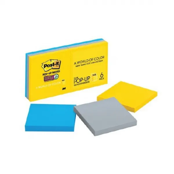  3m 포스트잇 강한점착용 팝업리필용 월드오브컬러 뉴욕