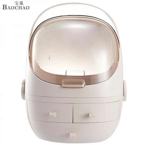 보 둥우리 (BAOCHAO) 메이크업 박스 분진 화장품 정리함 보드 화장품 수납 대의 튜바 메이크업 박스 抽屉式 수납 상자 首饰盒 기능, 단일상품