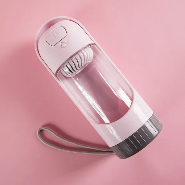개 외출 주전자 휴대용 물을마시다 수행 물컵 물병 애완동물 아웃도어용품 텀블러, 할증금 있음 필터 핑크