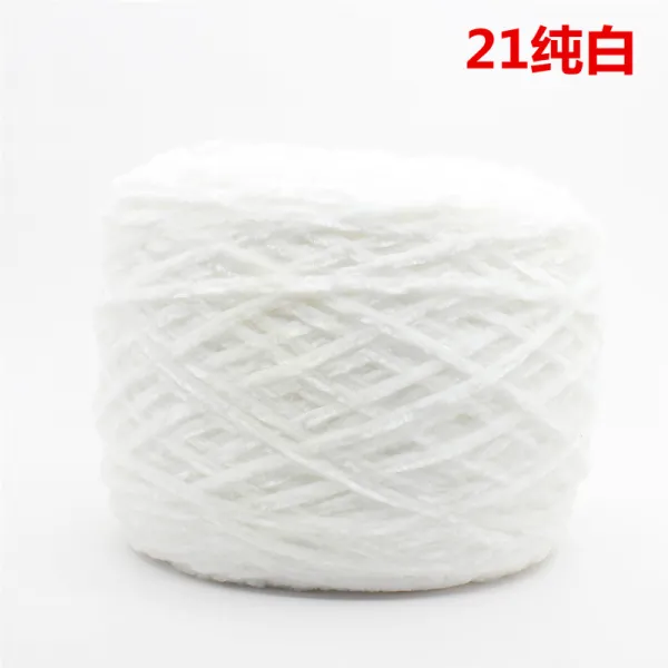 펠트패키지 골드벨벳 폭력곰 재료 굵은털실 단 diy셀프-짠 스카프 슬리퍼, T21-화이트 21